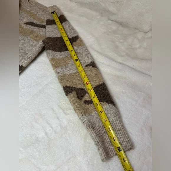 Anthropologie Moth Super Soft Neutral Camo Crewneck Knit Sweater - Picture 12 of 12